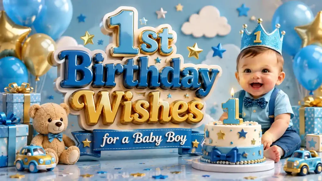 1st Birthday Wishes for a Baby Boy