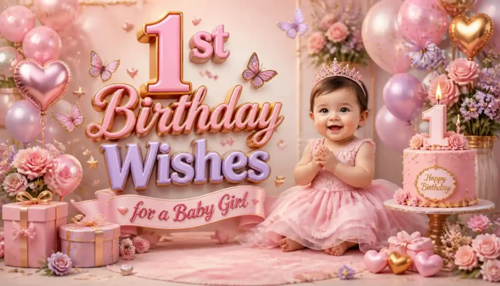 1st Birthday Wishes for a Baby Girl