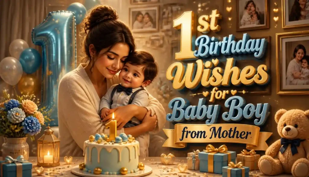 1st Birthday Wishes for Baby Boy from Mother
