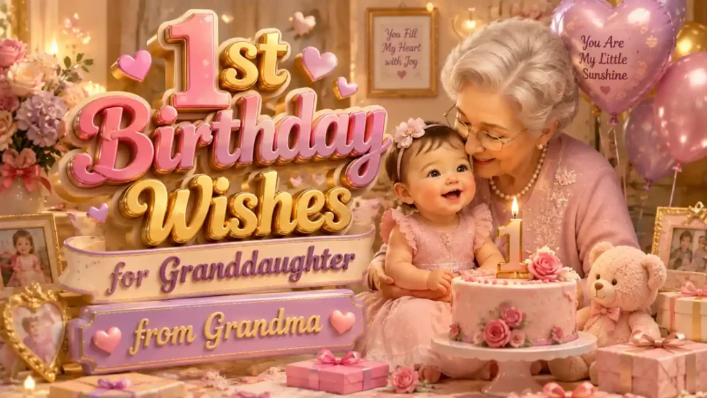 1st Birthday Wishes for Granddaughter from Grandma