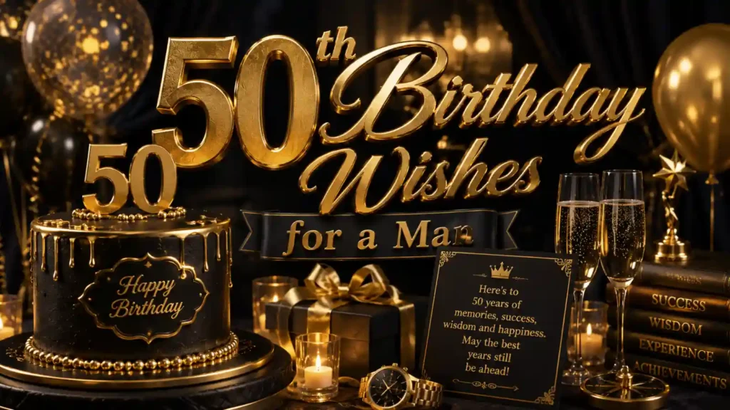 50th Birthday Wishes for a Man