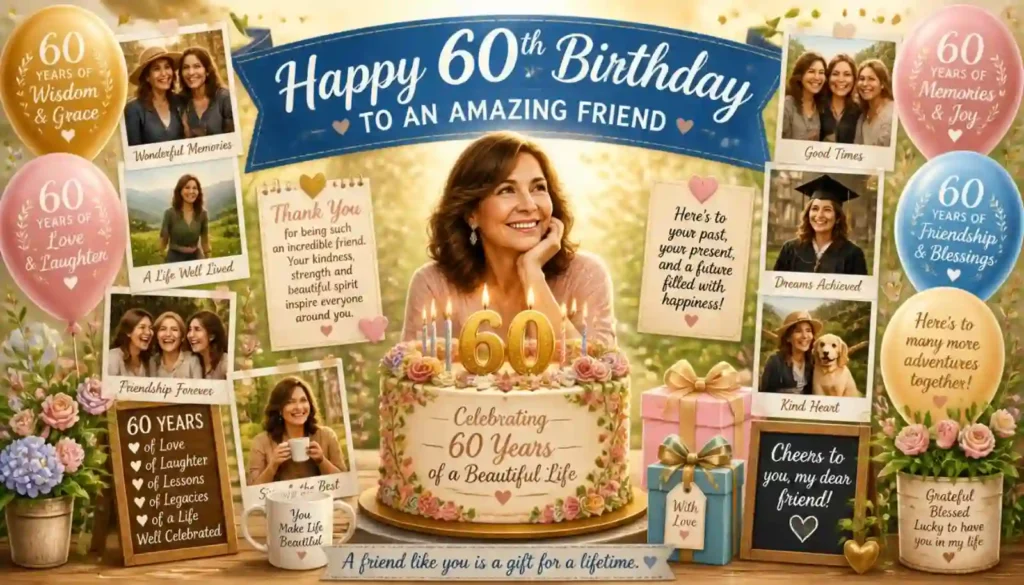 60th Birthday Wishes for a Friend