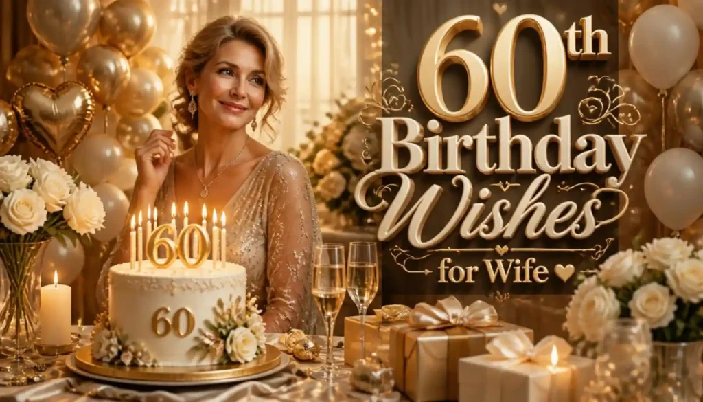 60th Birthday Wishes for Wife