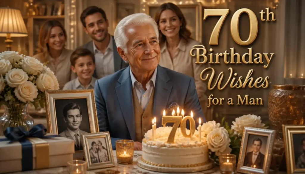 70th Birthday Wishes for a Man