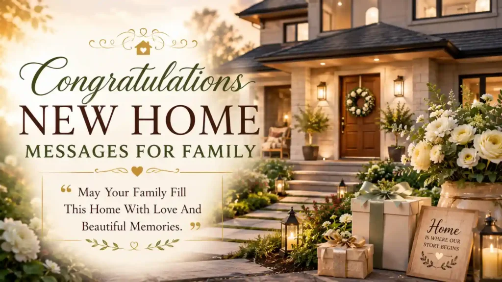 Congratulations New Home Messages for Family