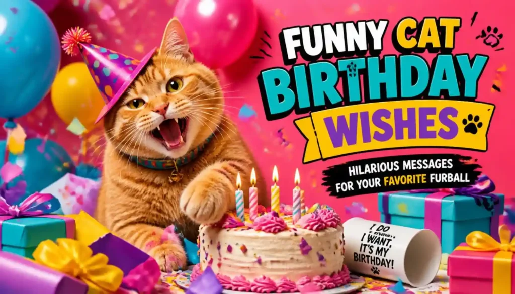 Funny Birthday Wishes for a Cat