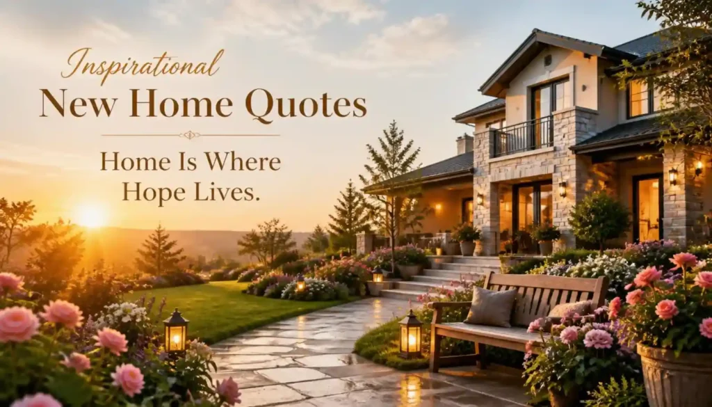 Inspirational New Home Quotes Short