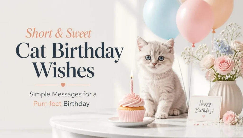 Short & Sweet Cat Birthday Wishes