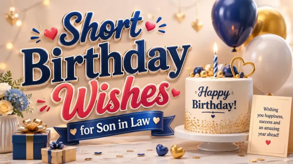  Short Birthday Wishes for Son in Law