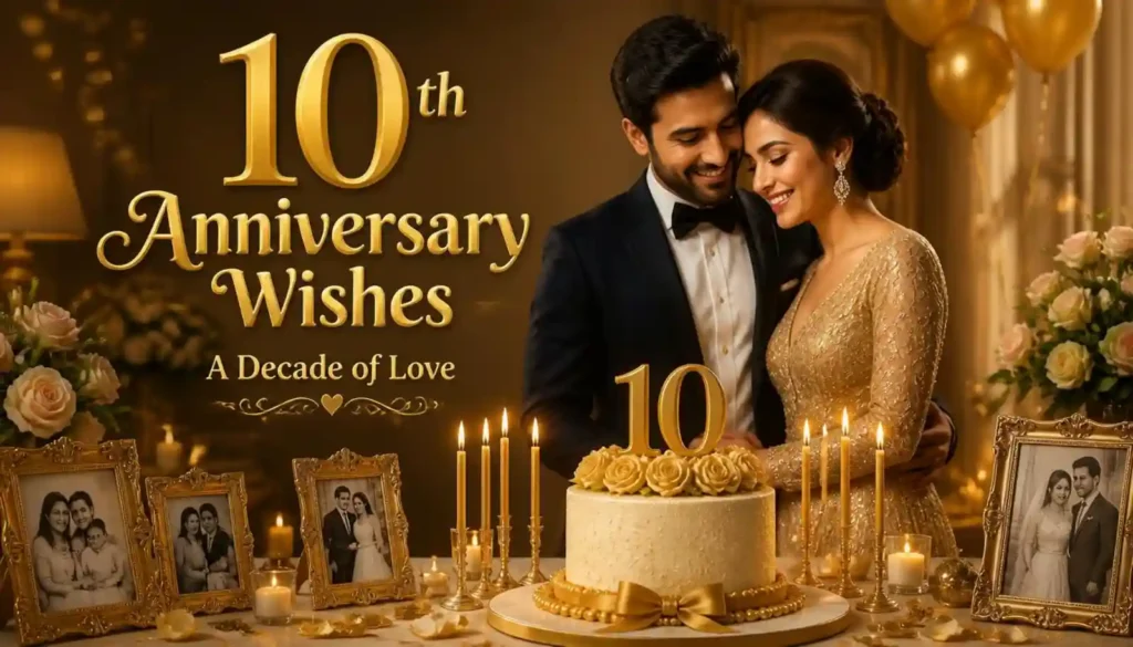 10th Anniversary Wishes for Daughter and Son in Law