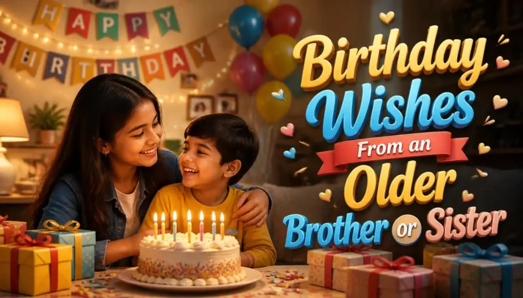 Birthday Wishes From an Older Brother or Sister