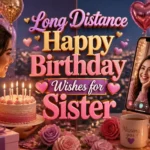 Long Distance Happy Birthday Wishes for Sister