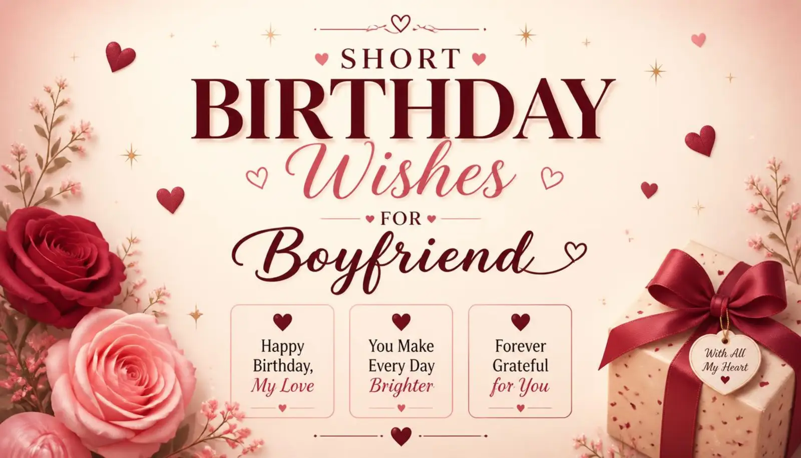 Short Birthday Wishes for Boyfriend